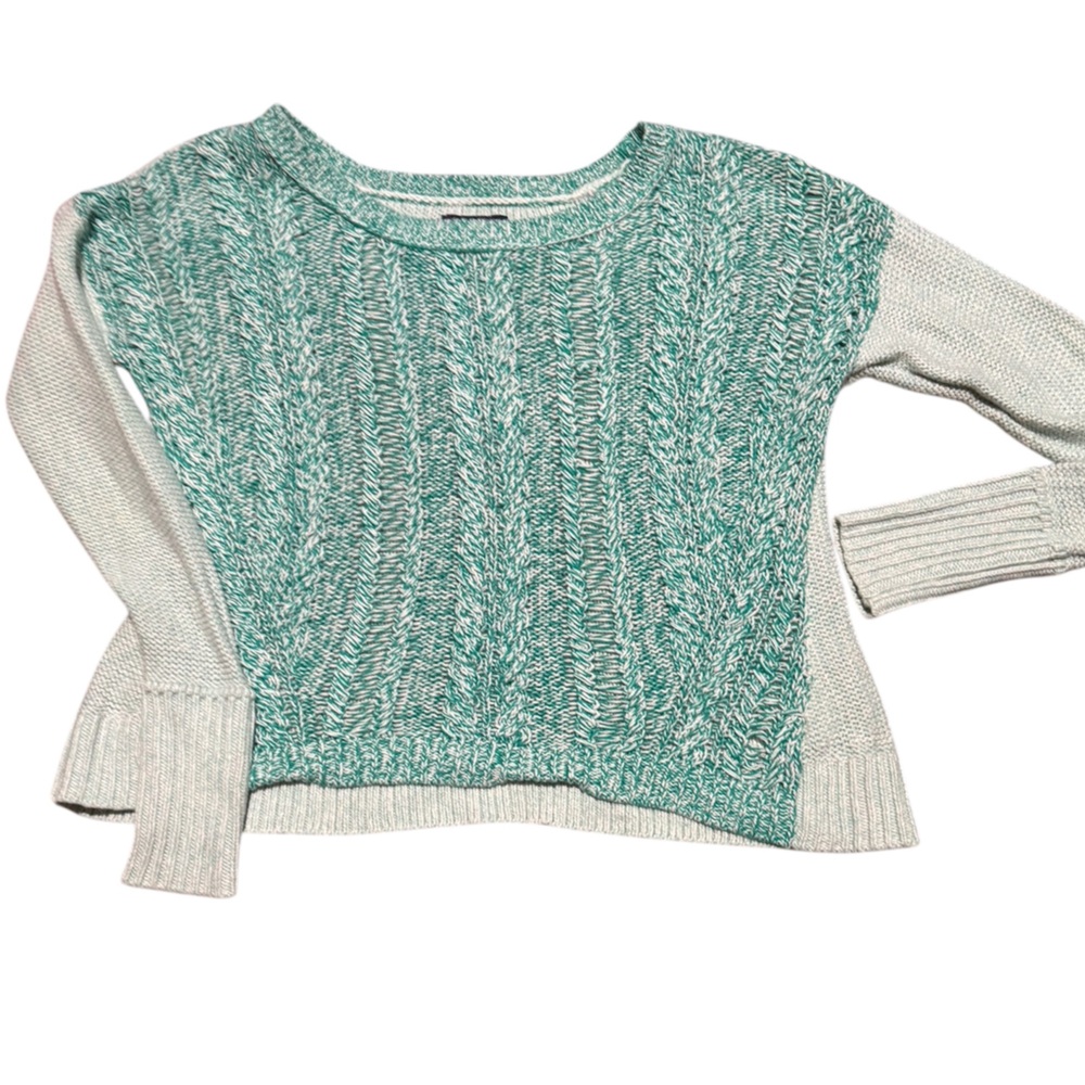 American Eagle Outfitters Teal Cable Knit Sweater